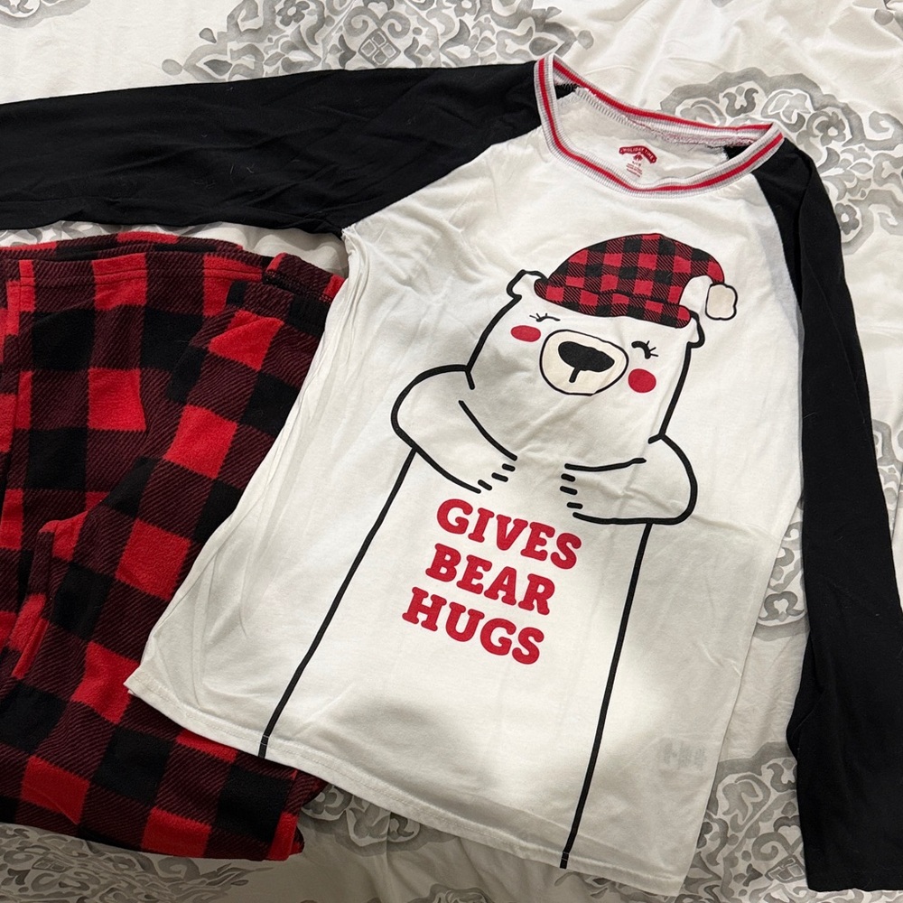 Holiday Time Pajama Set - Black, Red, White